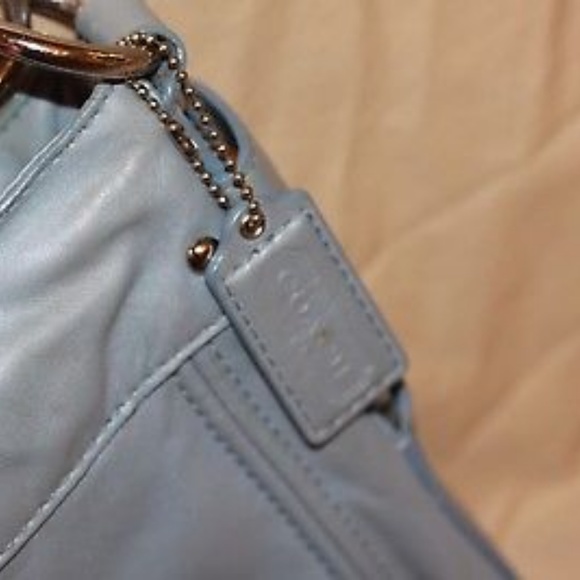COACH Light Blue Soft leather Carly Hobo Handbag - Picture 3 of 6